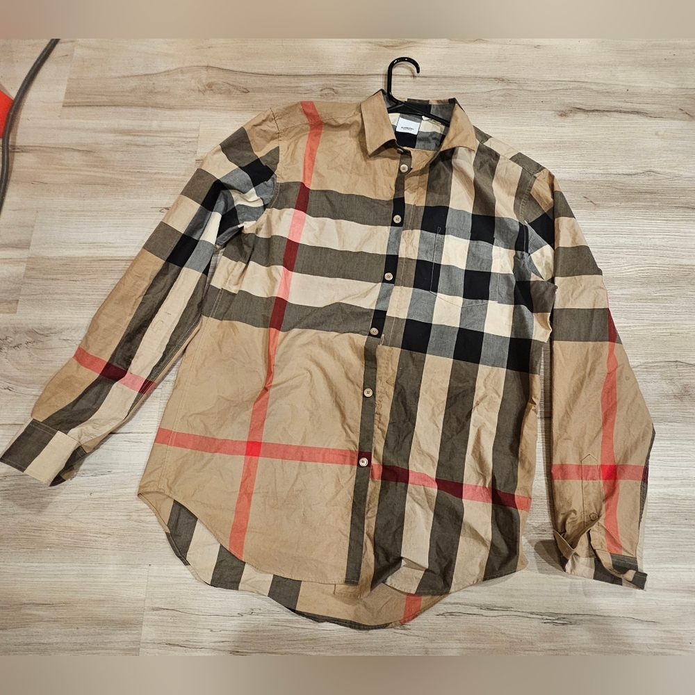 Burberry Check Cotton Shirt Archive Brown XL